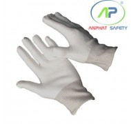 Găng tay chống cắt Dyneema không phủ màu trắng